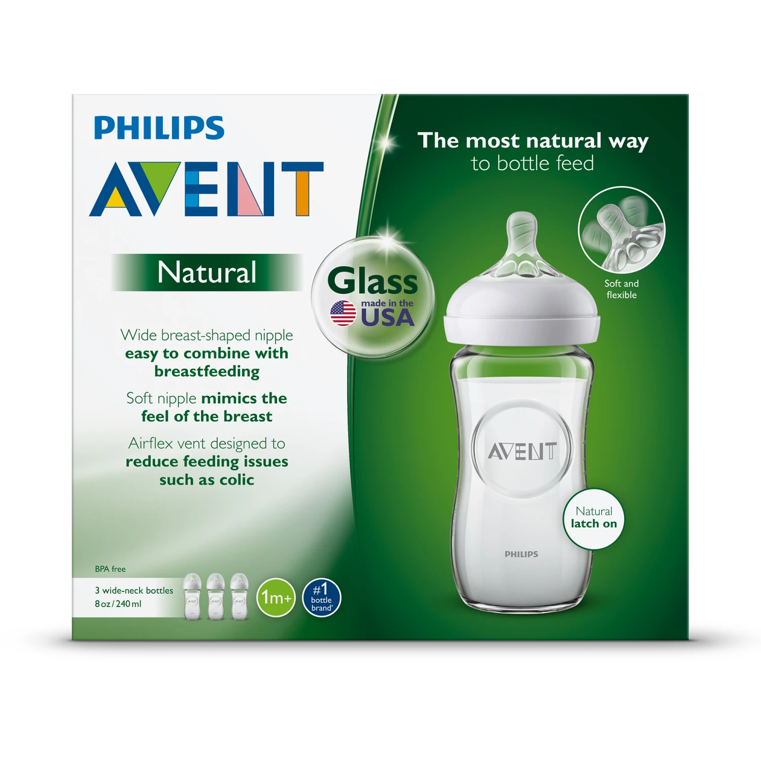 Avent Philips Triode Biberon En Verre 8 Oz 2 Avent Philips Triode Biberon En Verre 8 Oz – Image 2