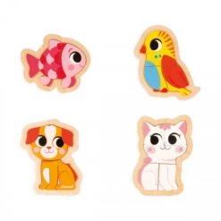 Janod Puzzle évolutif En Bois - Animaux De Compagnie -Bébé Idées Cadeaux Soldes Boutique janod puzzle evolutif en bois animaux de compagnie 2