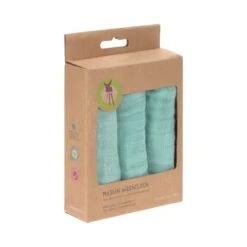 LÄSSIG Laessig Débarbouillettes De Mousseline Menthe -Bébé Idées Cadeaux Soldes Boutique laessig debarbouillettes de mousseline menthe 2