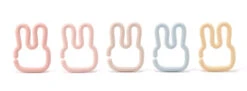 Loulou Lollipop Anneaux Lapins En Silicone Pastel