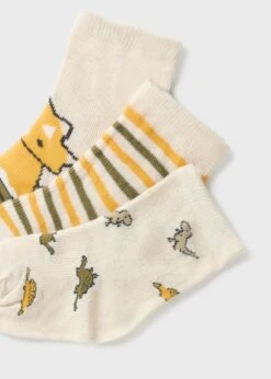 Mayoral Chaussettes Pour Bébé Ensemble De 3 Dinosaures