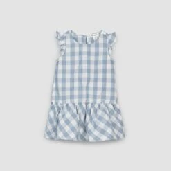 Miles Robe Bleu Gingham -Bébé Idées Cadeaux Soldes Boutique miles robe bleu gingham 2
