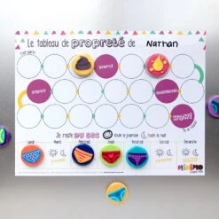 Minimo Motivation Mon Tableau De Propreté -Bébé Idées Cadeaux Soldes Boutique minimo motivation mon tableau de proprete 4