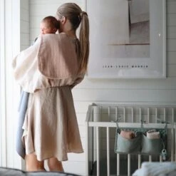 Mushie Pochette De Rangement Pour Bassinette Eucalyptus -Bébé Idées Cadeaux Soldes Boutique mushie pochette de rangement pour bassinette eucal 3