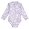 Petit Lem Maillot Une Pièce Marguerites Mauve Bébé