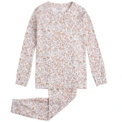 Petit Lem Pyjama Deux Pièces Petites Fleurs Roses