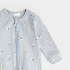 Petit Lem Pyjama Une Pièce Côtelé Marguerites -Bébé Idées Cadeaux Soldes Boutique petit lem pyjama une piece cotele marguerites 2