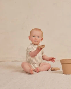 Quincy Mae Maillot Une Pièce Ligné Ash -Bébé Idées Cadeaux Soldes Boutique quincy mae maillot une piece ligne ash 2