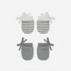 Quincy Mae Mitaines Pour Nouveau-né Sea Green Stripe/Sea Green