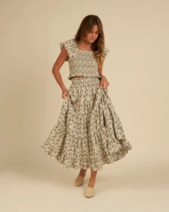 Rylee + Cru Jupe Maxi Blue Disty Femme