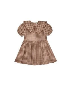 Rylee + Cru Robe Camille Gingham Brown -Bébé Idées Cadeaux Soldes Boutique rylee cru robe camille gingham brown 3